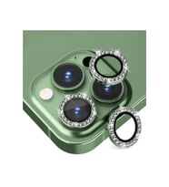 İphone 12 Pro Max Yeşil Uyumlu Taşlı Kamera Lens Koruyucu Cam