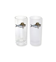 Ghostbastır Design Kampçı Balık Buzlu / Buzsuz Seçenekli Rakı Bardağı – 1 Adet Şık Sunum Bardağı 0138