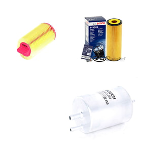 Bosch Filtre Bakım Seti Mercedes CLC 160 180 2008-2012 Benzinli Hava + Yağ f. + Yakıt Filtre Bosch