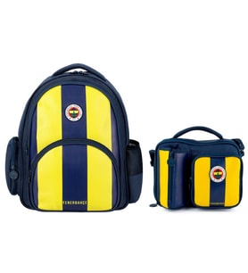 Fenerbahçe Lisanslı Okul Çantası ve Beslenme Çantası Seti - SETME25756B