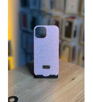 İPhone 15 Uyumlu Taş Desenli Silikon Yumuşak Kılıf (Pembe)