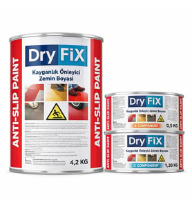 DryFix Anti Slip Paint Kayganlık Önleyici Zemin Boyası 6 Kg Ral 7040 Gri