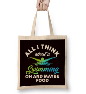 Swimming Swimmer Swim Pool Water Sports Freestyle Athlete Bez Çanta Uzun Saplı