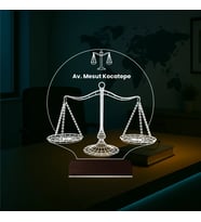 Luvivia Avukat Hukuk Terazi Adalet Kişiye Özel 3D Lamba - Masa Gece Lambası