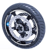 Floresan Beyaz 4 Parçalı Kesikli Jant Şeridi Sticker Çınar Extreme