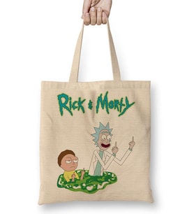 Cartoon Rick e Morty Bez Çanta Uzun Saplı