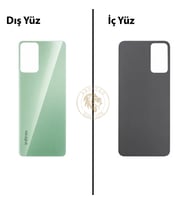 Infinix Hot 12 Yeşil Uyumlu Arka Kapak Arka Cam Batarya Pil Kapağı Lazer Kesim Back Cover