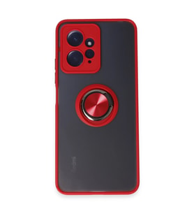 Xiaomi Redmi Note 12 4g Kılıf Montreal Yüzüklü Silikon Kapak - Kırmızı