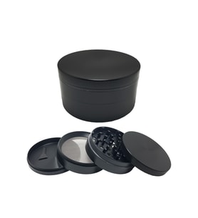 50mm Çok Katmanlı Paslanmaz Çelik Baharat Öğütücü, Mıknatıslı, Siyah