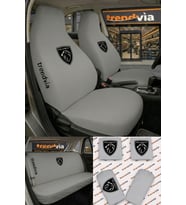 Peugeot (Yeni) Logolu Oto Koltuk Kılıfı Ön Arka Set – Penye Universal Koltuk Koruyucu Servis Kılıfı