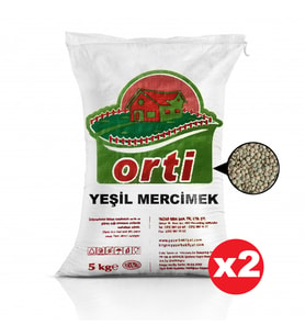 Orti Yeşil Mercimek 5 Kg. x 6 Adet