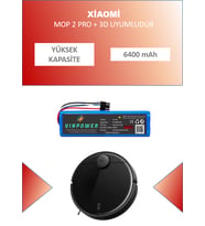 XIAOMI MOP 2 PRO + 3D  Robot Süpürge Batarya 6400 mAh