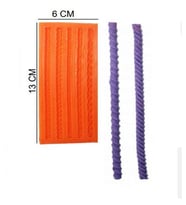 ŞEKER HAMUR KALIBI SİLİKON BURMA ZİNCİR 6*13 CM 5 Lİ