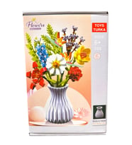 109 Parça Yapım Blok Çiçek Buketi Seti Vazolu Çiçek Lego Dekoratif Flower Building Blocks