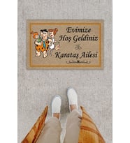 Kişiye Özel Üretim Evimize Hoş Geldiniz Çakmaktaşlar Kapı Önü Paspası