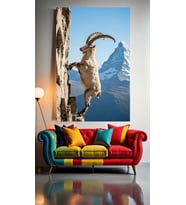 GOAT 1 Ev Duvar Salon Güzellik Salonu Ofis Dükkan Dekarasyon Kanvas Tablo (Çok Renkli)