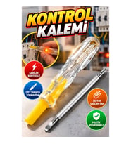 Çift Taraflı Şeffaf Saplı Elektrik Kontrol Kalemi Tornavida