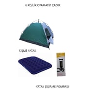 6 kişilik otamatik çadır kamp orman dağcı balık ve kara avı çadırları