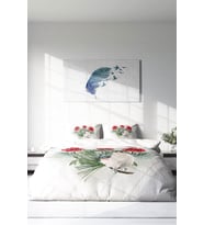Çift Kişilik ( Lastikli Çarşaflı ) %100 Pamuk Saten Nevresim Takımı Big Birdy
