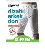 49 YILDIZ ERKEK UZUN PAÇALI DON BEYAZ 3 LÜ