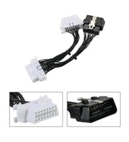 16 Pin OBD2 Uzatma Y Kablosu ELM327 1 Erkek 2 Dişi Araç Arıza