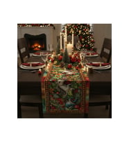 Yılbaşı Temalı Dijital Baskılı Runner Örtüsü Christmas 40x140 cm