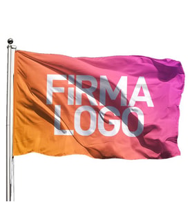 Özel Logolu Gönder Flama 80X120 - Tek Kat Raşel (Beyaz - Kırmızı)