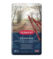 DERWENT DRAWING PENCİL-  RENKLİ ÇİZİM KALEM SETİ 12 Lİ TENEKE KUTU - DW0700671
