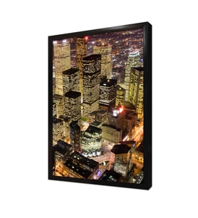 New York Gece Çerçeveli Mdf Tablo