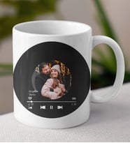Kişiye Özel Plak Müzik Tasarımlı Kupa Bardak