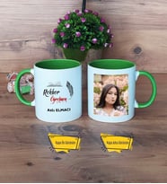 Rehber Öğretmen Kupa Bardak Yeşil Fotoğraflı Öğretmenler Günü Hediyesi