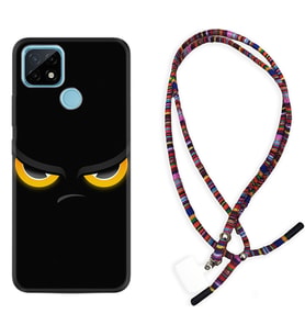 Realme C11 C21 C21Y C25Y C11 2021 Kılıf Boyun Asklı Rasta Silikon Black Eyes 1644