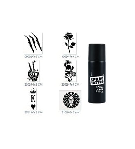 İskelet Zafer Spray Tattoo Geçici Sprey Dövme Seti