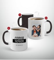 BK Gift Kişiye Özel Babalar Günü Hediyesi Fotoğraflı Sihirli Kupa Bardak-37 (Beyaz)