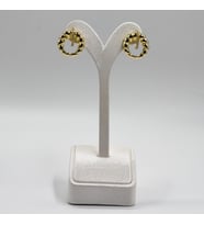 Gold Renk Özel Seri Sarmalı Gümüş Küpe