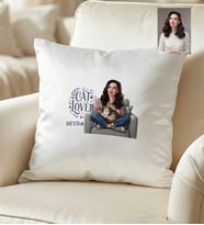 Kişiye Özel Karikatürlü Cat Lover Kedi Annesi Yastık Anneler Günü Hediyesi