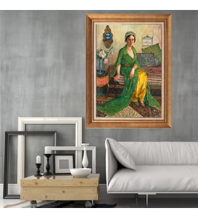 Altın Paspartulu Çerçeveli Tablo C324 (Gold)