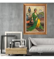 Altın Paspartulu Çerçeveli Tablo C324 (Gold)