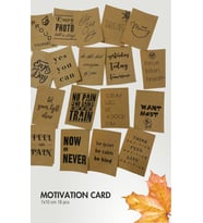 İngilizce Motivasyon Kartları Kraft 7x10 cm 18 Adet Motive Edici Sözler