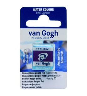Talens Van Gogh 1/2 Tablet Sulu Boya 592 Quinacridone Purple Red 