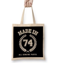 1974 Made In 74 All Genuine Parts Bez Çanta Uzun Saplı