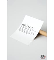 Discipline Tanım Posteri, Çerçevesiz Yüksek Kalite Duvar Afişi - Motivasyon Hediyesi