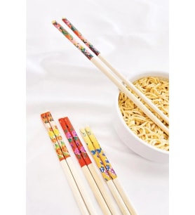 Desenli Organik Bambu Çin Çubuğu Chop Sticks 10 Çift