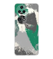 Huawei P50 Pro Uyumlu Kapak Brush Stroke Tasarımlı Şeffaf Silikon Kılıf