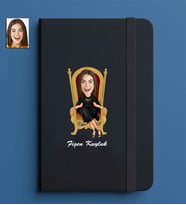 Kişiye Özel Kadın Model 13x21 Siyah Defter-17