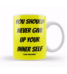 Clint Eastwood Quotes Gift   Vintage Retro Rainbow Style Kupa Bardak Porselen