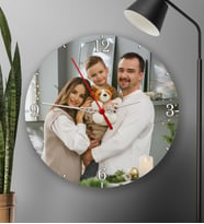 Kişiye Özel Fotoğraf Baskılı Yuvarlak Duvar Saati 20cm