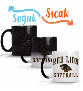 Red Lion Softball Sihirli Kupa Bardak Porselen
