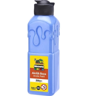 Açık Mavi Akrilik Boya 250 gr 1 Adet Su Bazlı Akrilik Boyası Hobi Sanatsal Boy Tuval Ahşap Metal