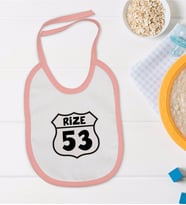 BK Kids Rize Tasarımlı Pembe Bebek Mama Önlüğü-1